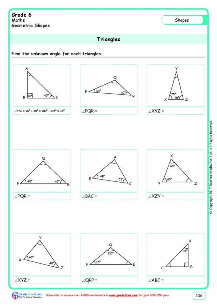 6th Grade Geometry Worksheets Geometry Worksheets Grade 6 Math 