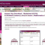 Answer Key Download Worksheet 23762 CCSS Math Content 1 OA D 8