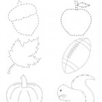Autumn Coloring Tracing Worksheets