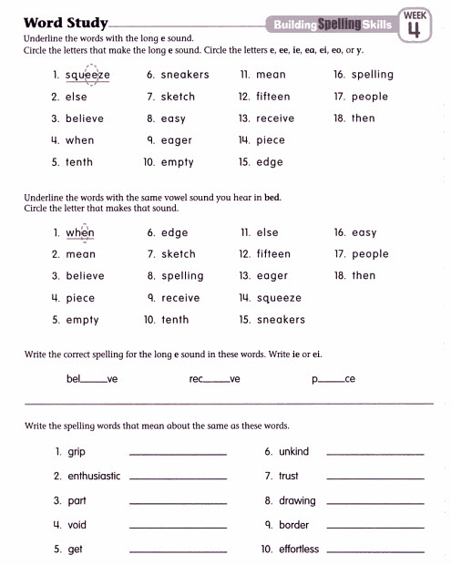 Building Spelling Skills Daily Practice Grade 4