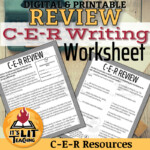 C E R Writing Review Worksheet Claim Evidence Reasoning By Teach Simple