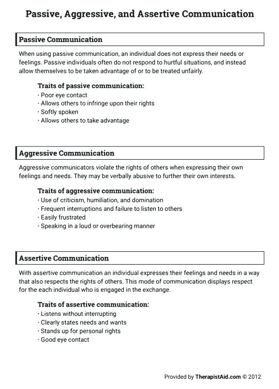Communication Skills Worksheets For Adults Worksheets Samples