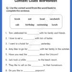 Context Clues Worksheet For Grade 5 In 2020 Context Clues Worksheets