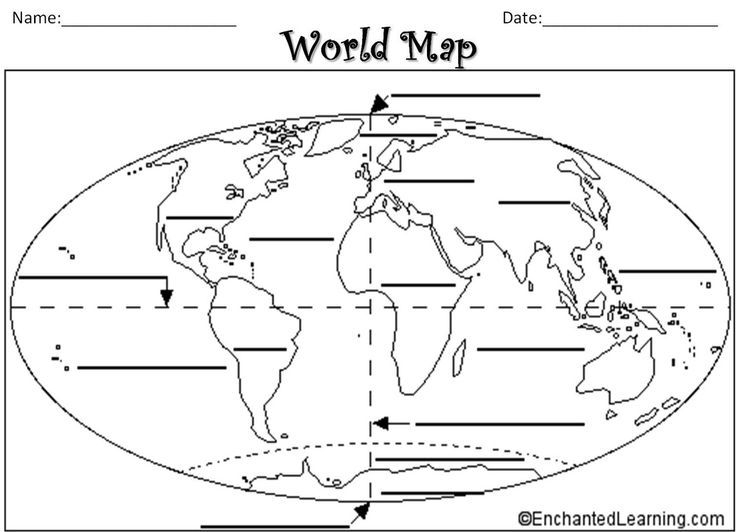 Continent Worksheets Worksheet Examples Continents And Oceans Map 
