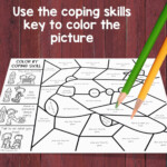 Coping Skills Color By Code Calming Strategies Activity For School