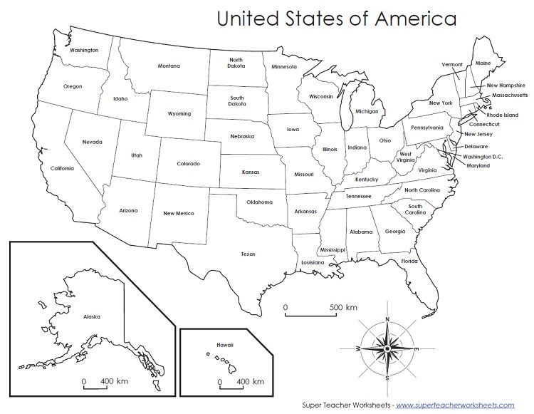 Diy United States Blank Map Worksheet The Blackness Project