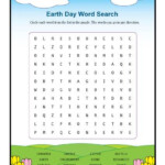 Earth Day Worksheets Word Search