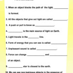 Edwayz Class3 Light Sound Light Science Science Worksheets Science