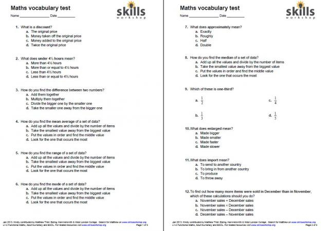 ESOL Reading Skills Workshop