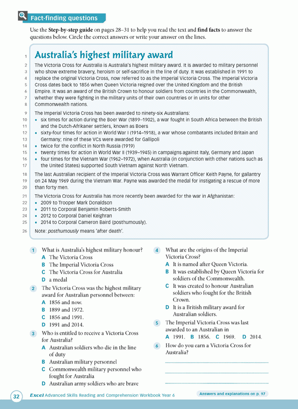 Excel Advanced Skills Reading And Comprehension Workbook Year 6 