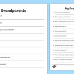 Family History Worksheet Elementary Resources Twinkl