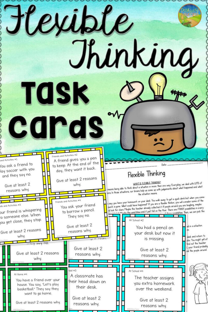 Flexible Thinking Task Cards Journal Prompts For SEL Flexible 