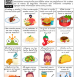 Food In Spanish Conversation Cards PDF Worksheet SpanishLearningLab