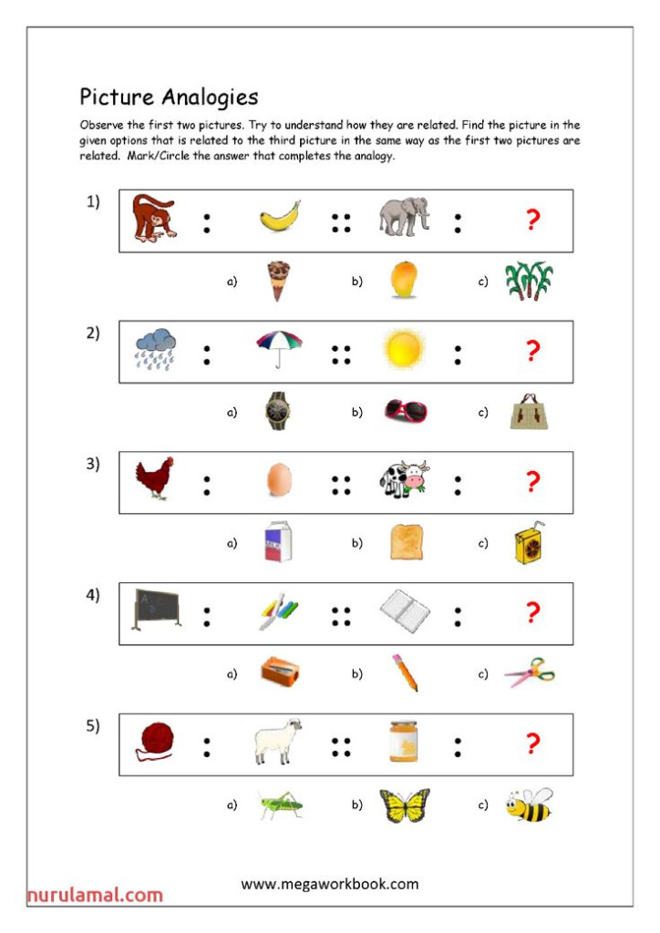 Free Analogy Worksheets For Kids Problem Solving Worksheet 