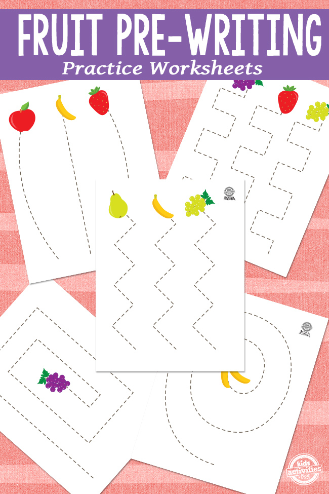 Free Fruit Pre Writing Practice Worksheets Kids Activities Blog