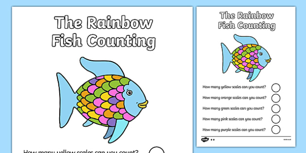 FREE Themed Scales Counting Worksheet To Support Teaching On Rainbow 