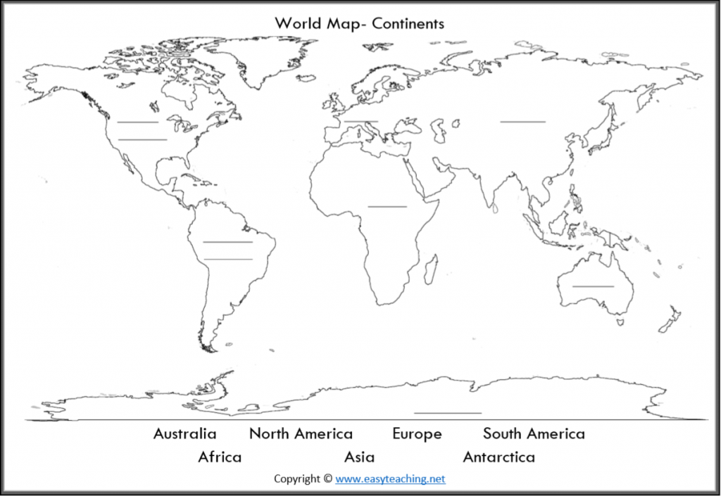 Geography Worksheets Countries Continents Maps EasyTeaching