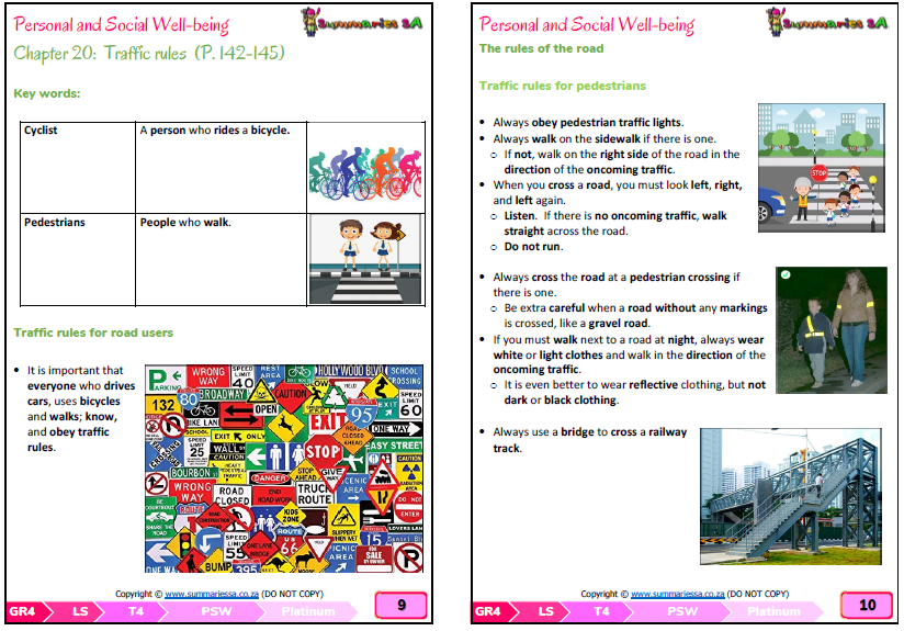 Grade 4 Life Skills Personal And Social Well being LS PSW Term 4 