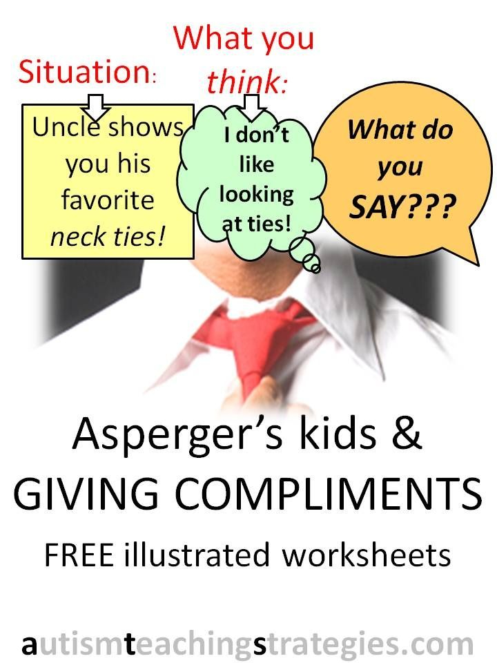 Helping Kids With Asperger s To Give Compliments Worksheets For Social 