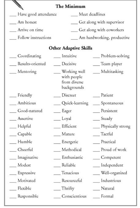 Identify Your Skills Key Points Chapter 2 Identify Your Adaptive