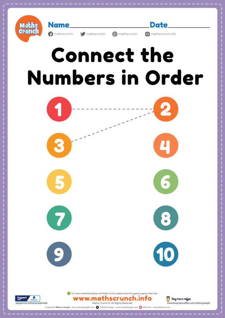 Join The Numbers 1 To 10 For Preschool Free Printable PDF