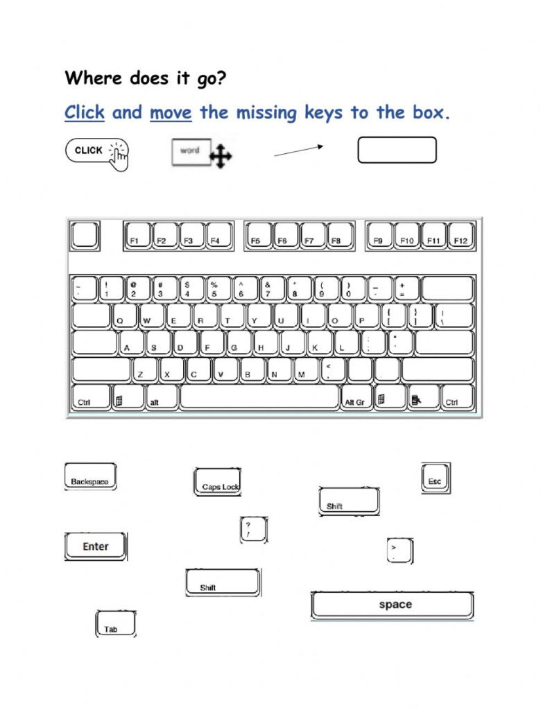 Keyboard Skills Interactive Worksheet