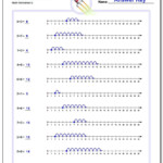 Kindergarten Number Line Addition Worksheets