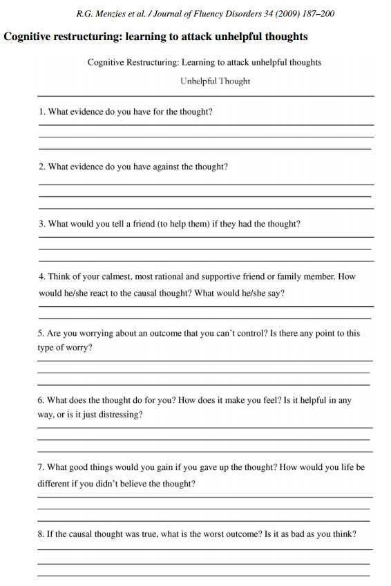 Life Skills Worksheets For Recovering Addicts And Cbt Worksheet 