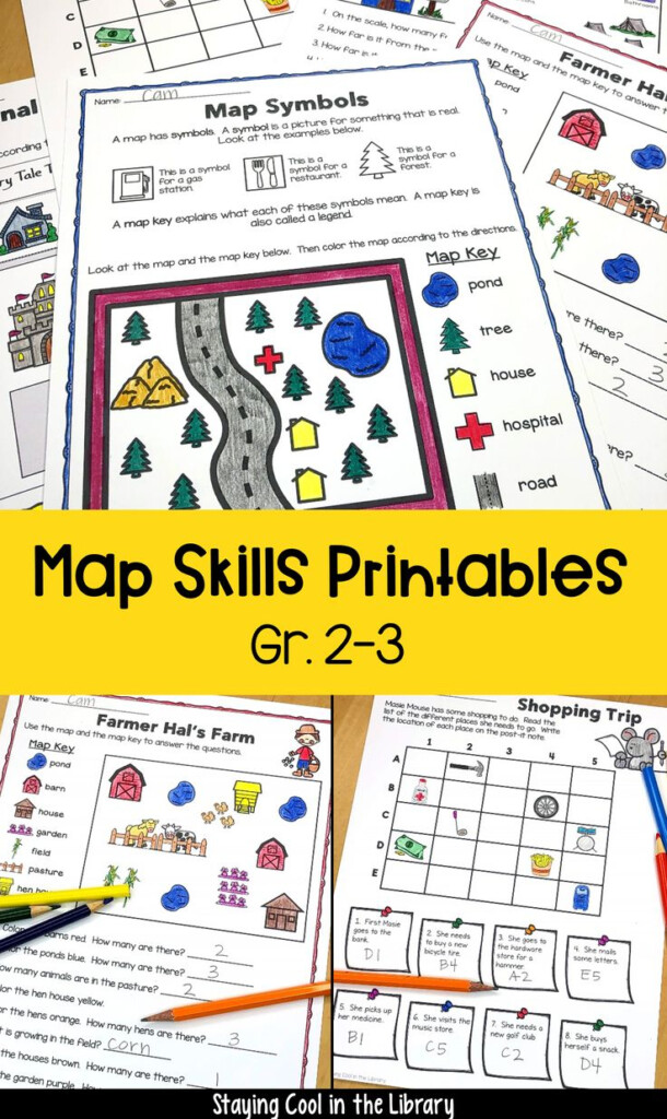 Map Skills Grades 2 3 Map Skills Worksheets Map Skills Teaching Map 