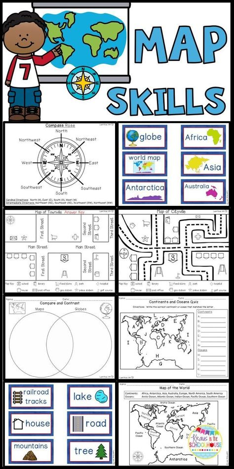 Map Skills Worksheets And Activities 3rd Grade Social Studies Map