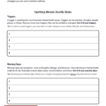 Mental Health Maintenance Plan Worksheet Therapist Aid