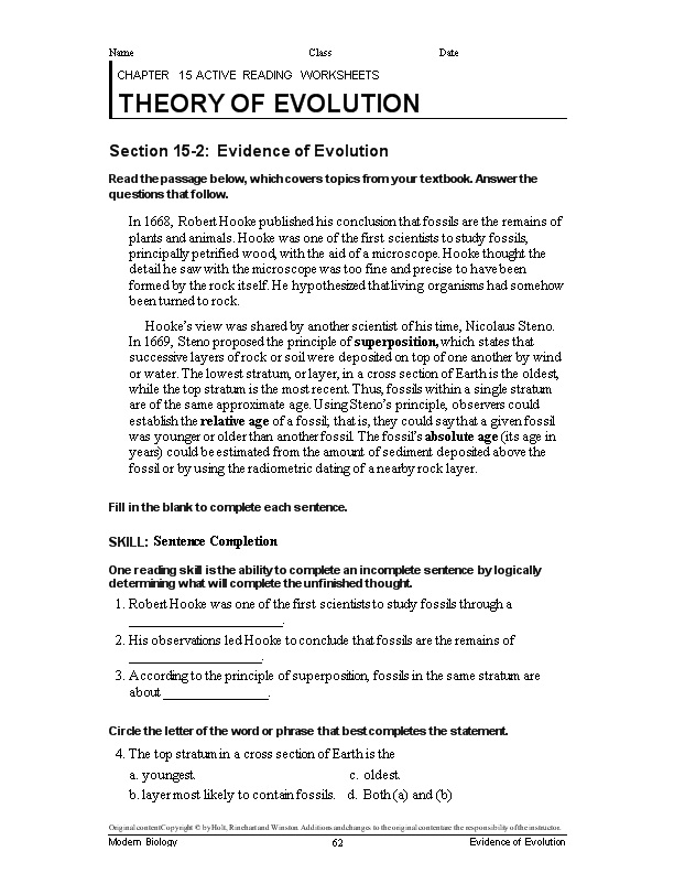 Modern Biology Active Reading Worksheets Answer Key Maryann Kirby s