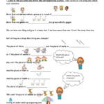MORE THAN ONE Plurals Song Plurals Nouns Worksheet 1st Grade Math