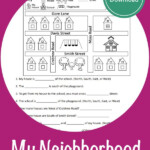 My Neighborhood Map Worksheet Map Worksheets Kindergarten Worksheets