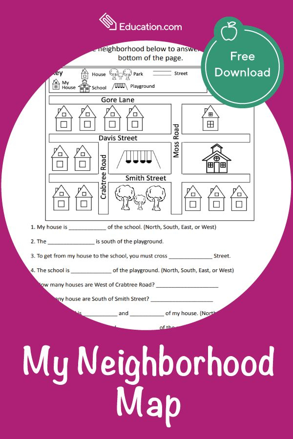 My Neighborhood Map Worksheet Map Worksheets Kindergarten Worksheets 