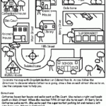 Neighborhood Map Coloring Page Teaching Map Skills Social Studies