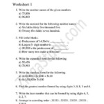 Number Concepts Maths Worksheet Grade 4 4th Grade Reading