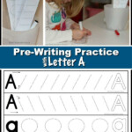 Preschool Prewriting Practice With Letter A Pre Writing Practice