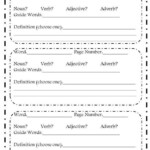 Printable 2nd Grade Dictionary Worksheets Learning How To Read