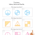 Printable Fraction Worksheets For Kindergarten Free Fraction