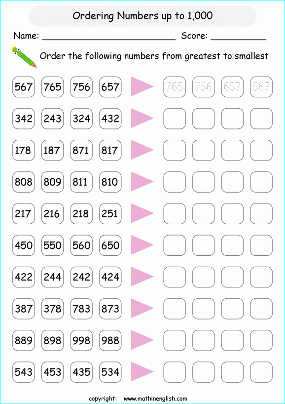 Printable Primary Math Worksheet For Math Grades 1 To 6 Based On The 