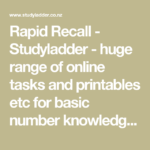 Rapid Recall Maths Worksheets Reception Maths Worksheets