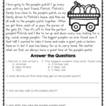 Reading Comprehension Passages And Questions For October Reading