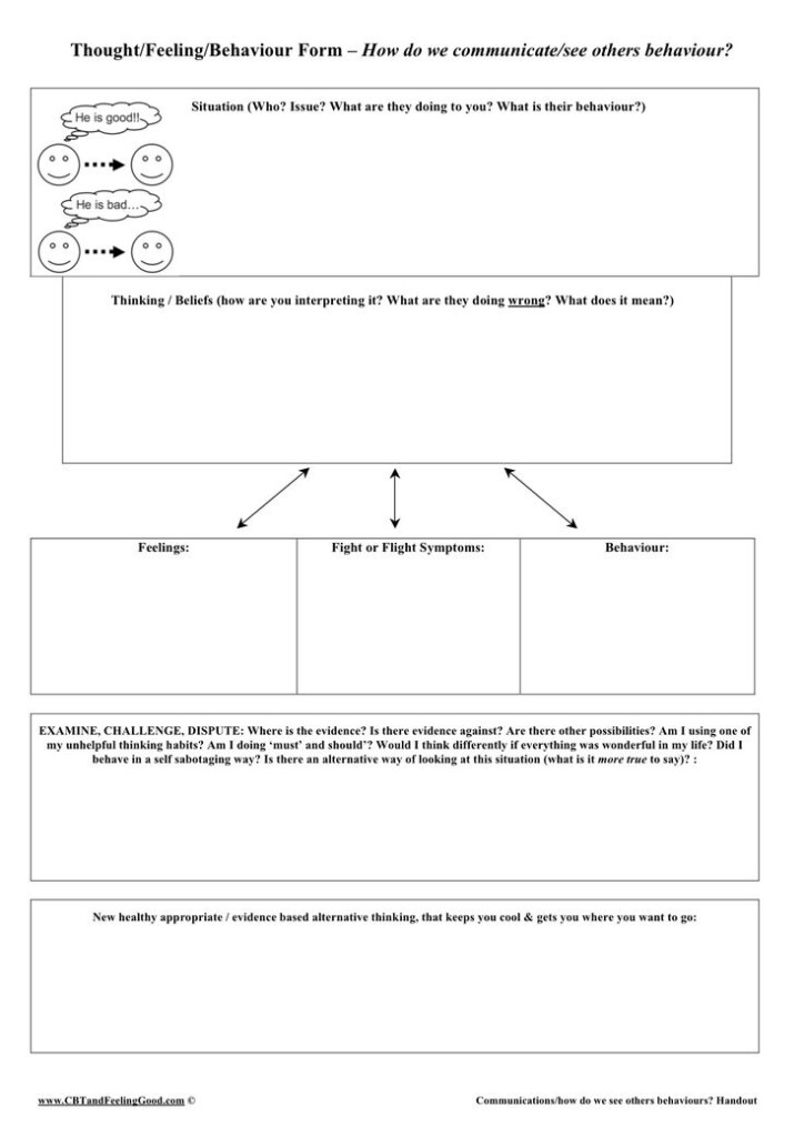 Thought Stopping Worksheet Db excel Therapy Worksheets 