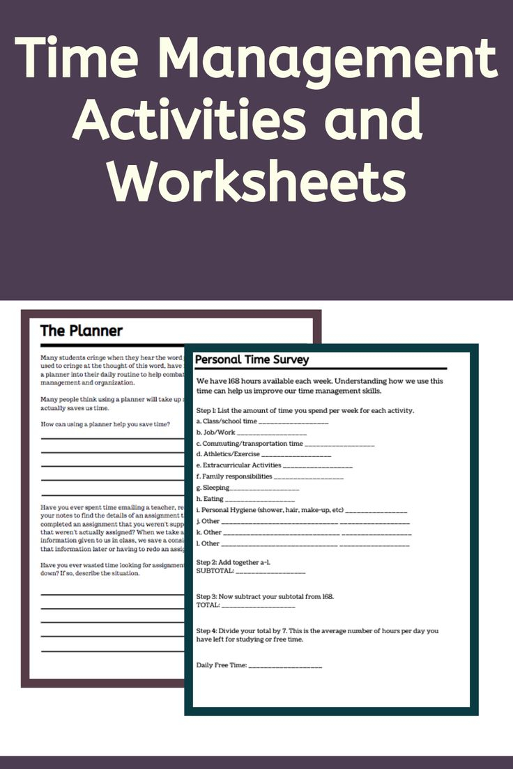 time management skills homework