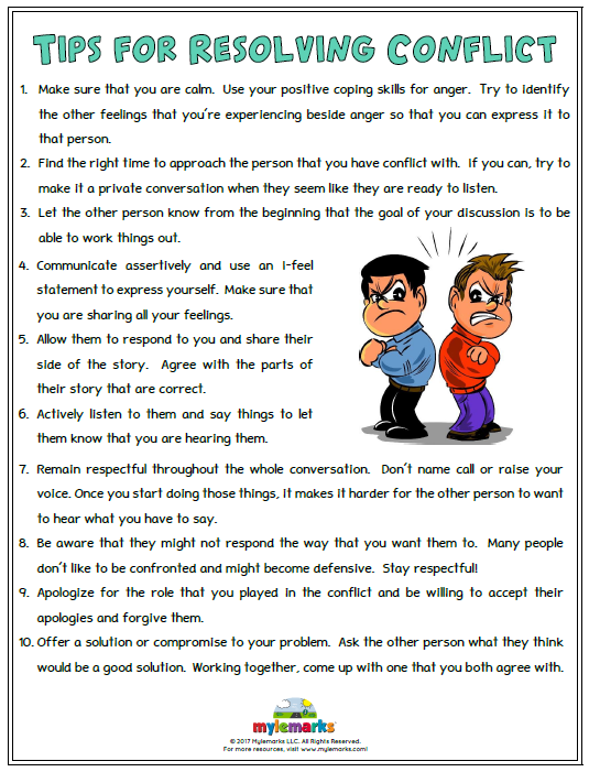 Tips For Resolving Conflict ES 