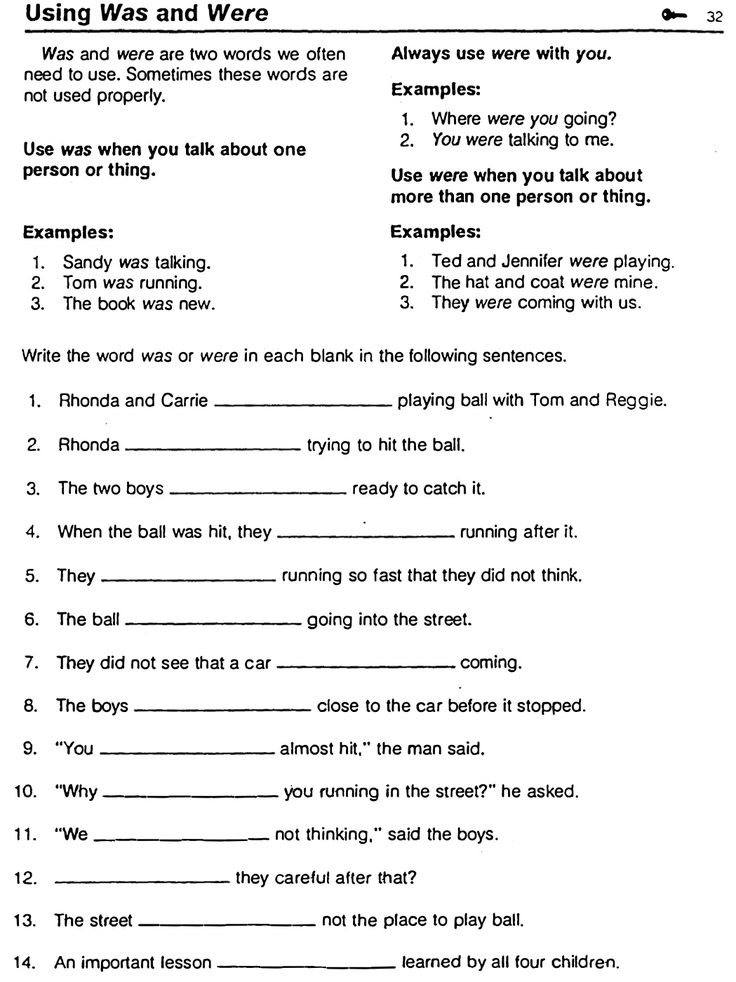 Using Was And Were Grammar Sentences Writing Skills English As A