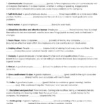 What Makes A Good Employee Worksheet