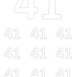 Worksheet On Number 41 Number Forty One Tracing Counting