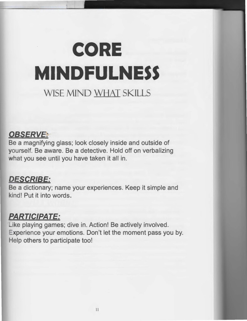 14 DBT Mindfulness Worksheets Worksheeto